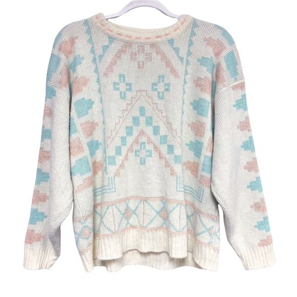 Vintage Glamour Knit Womens Pastel Fairy Kei Shimmer Thread Knit Sweater - Picture 1 of 9